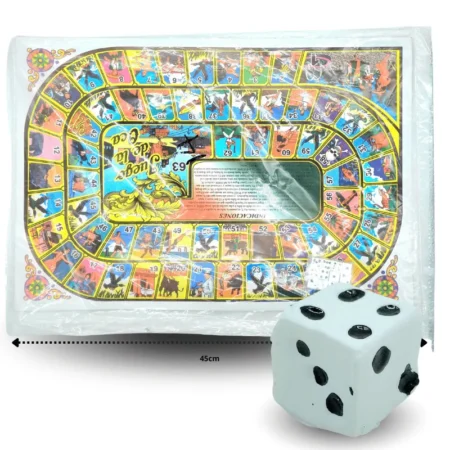 T - 436 juego de mesa set 3 pzas 1 juego grande, 1 juego mini viajero y dado, serpientes y escaleras o juego de la oca C/12 sets ALB MOR
