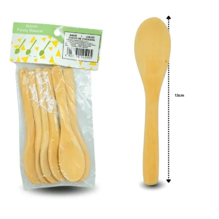 U - 036 cucharita de madera 13cm C/6 A4599