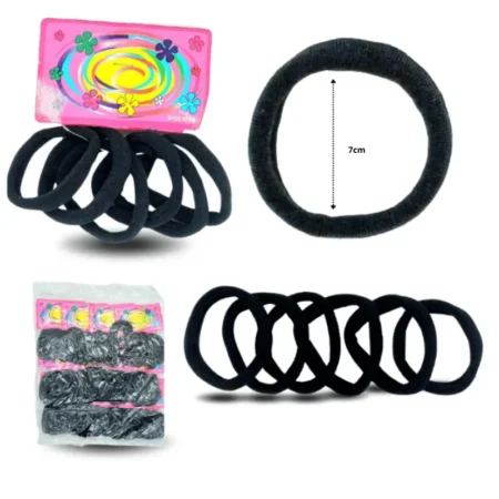 V - 021 liga licra NEGRA 7cm set 6 pzas C/12 XH8149
