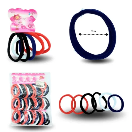 V - 024 liga licra colores escolares 7cm set 6 pzas C/12 IRO-90E
