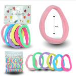 V - 033 liga licra color PASTEL Y NEON EN EL MISMO SET  3cm C/12 26A-12