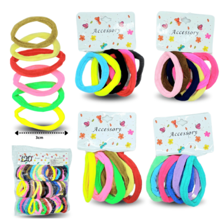 V - 033 liga licra color SURTIDO BRILLANTE 3cm C/12 26A-12